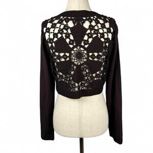 Y2K Dolce Cabo Women’s Bolero Cardigan XL Floral Crochet Boho Fairy Festival
